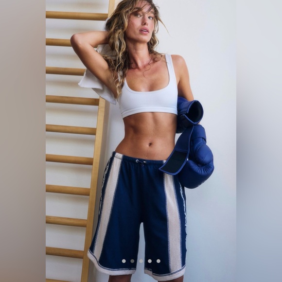 Free People Movement Way To Go Shorts in Navy - Picture 2 of 14